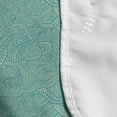 thumbnail image 4 of Aqua Microwave Oven Cover, Vintage Botanic Nature Leaves Veins Swirls Ivy Mosaic Inspired Image Print, Water Resistant Organizer with Pockets for Kitchen, 36" x 12", Turquoise and White, by Ambesonne, 4 of 4