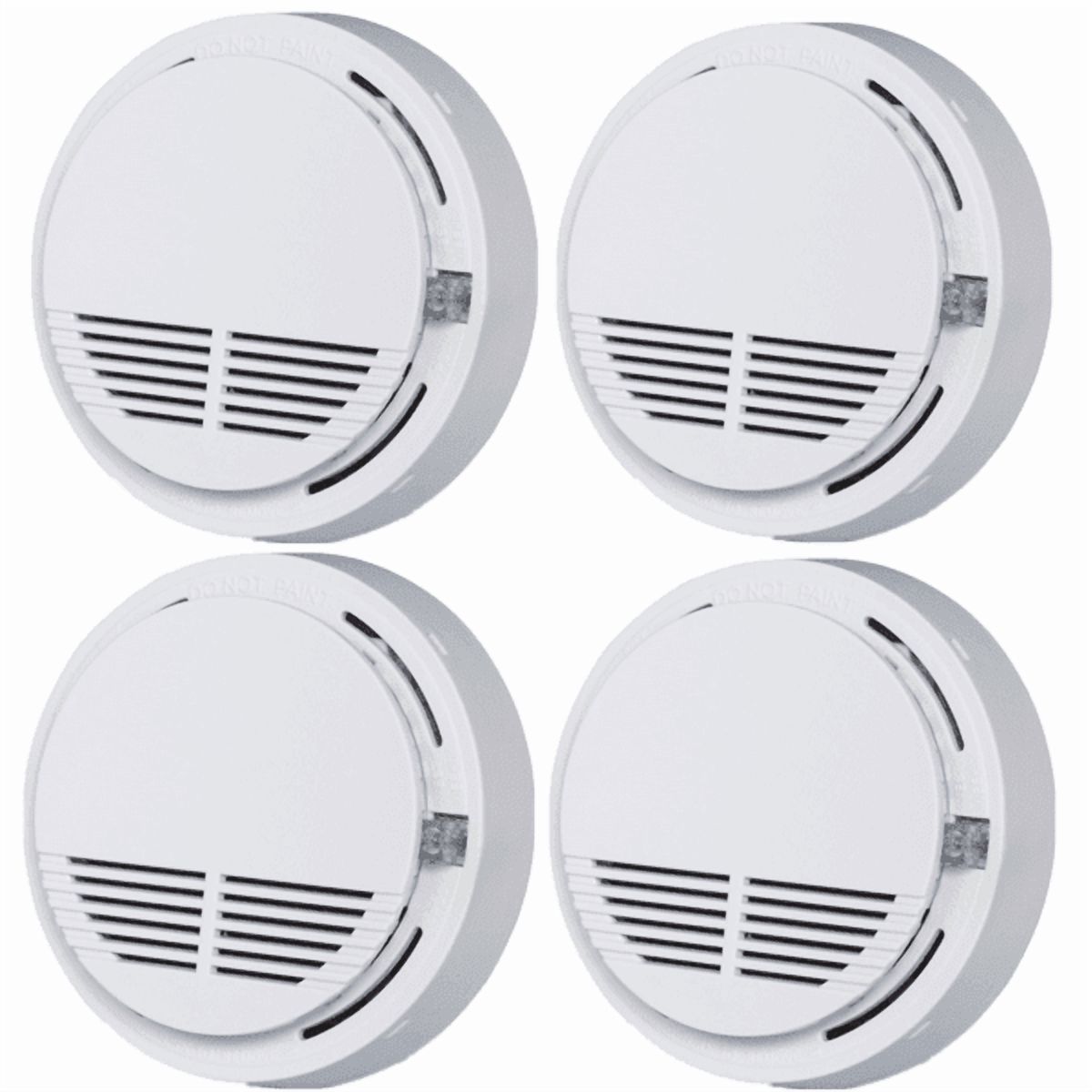 4-Pack Smoke Alarm Detector with Battery Included