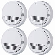 4 Pack Smoke Alarm Detector Home Fire Safety Sensor Alert Battery Included