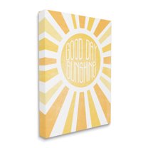 Stupell Industries Good Day Sunshine Greeting Bright Yellow Rays ,36 x 48,Designed by Susan Ball