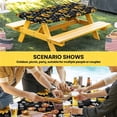 thumbnail image 6 of Black Yellow Sunflower Table Cloths for 6 Foot Rectangle Tables, Summer Botanical Farmhouse Floral Patio Waterproof Elastic Fitted Tablecloths, Washable Rectangular Table Cover for Camping, 6 of 8