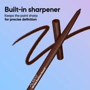 Almay All-Day Eyeliner Pencil, Precision Tip Eye Makeup, Hypoallergenic, Built-In Sharpener, 206 Black/Brown, 0.01 oz