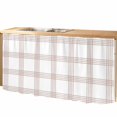thumbnail image 2 of Brown Buffalo Plaid Cabinet Curtains for Shelves, Farmhouse Checkered Watercolor Privacy Curtain for Closet Self Adhesive, Dust-Proof Drapes for Closet Storage Room Classroom Doorway, 32"W x 55"L, 2 of 9