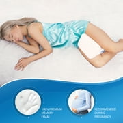 Everlasting Comfort Knee Pillow for Sleeping, Prevents Knee Clashing, Hip, Lower Back, Leg, and Sciatic Nerve Pain Relief Pillows for Side Sleepers (White)