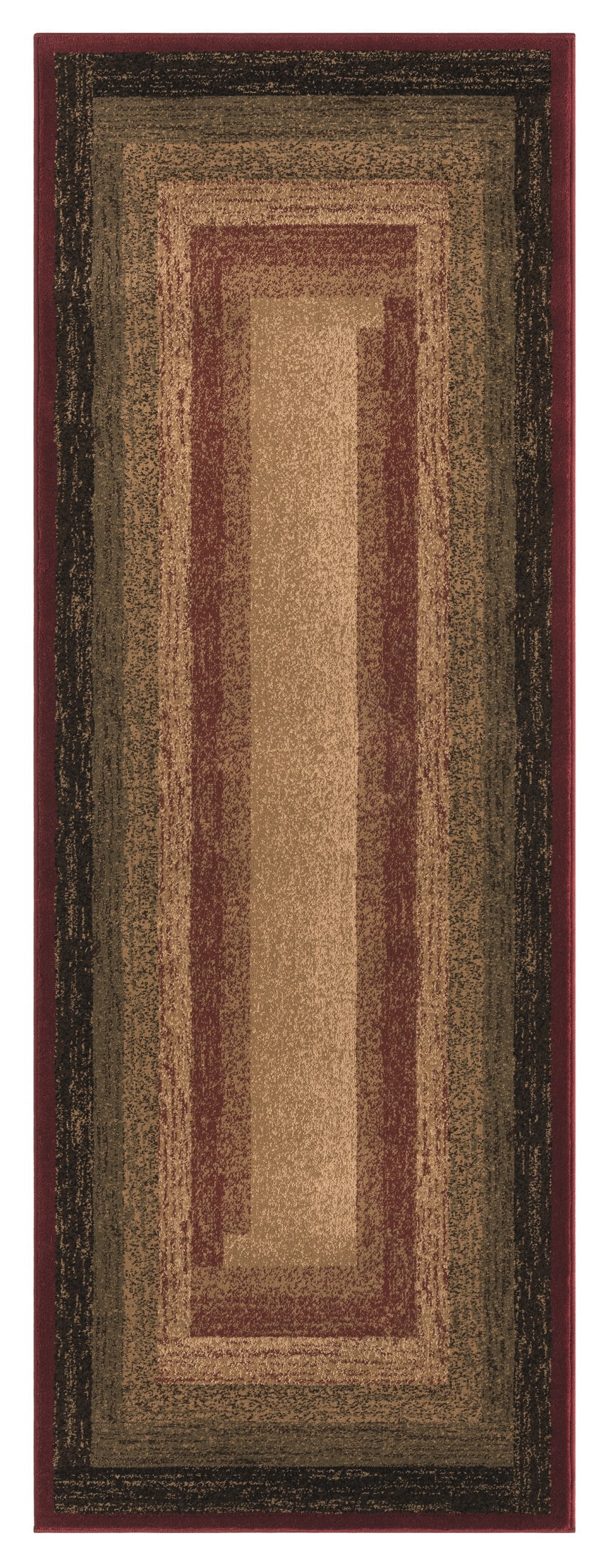United Weavers Plateau Meadows Transitional Border Runner Rug, Red, 2'7" x 7'2"