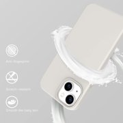 iPhone 13 Case, Phone Case for iPhone 13 Liquid Silicone Soft Gel Rubber Microfiber Lining Cushion Texture Cover Protective- Stone