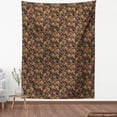 thumbnail image 4 of Ambesonne Floral Fabric by the Yard Upholstery, Wild Flowers Blurry Effect, 3 Yards, Cinnamon Seal Brown and Sepia, 4 of 5