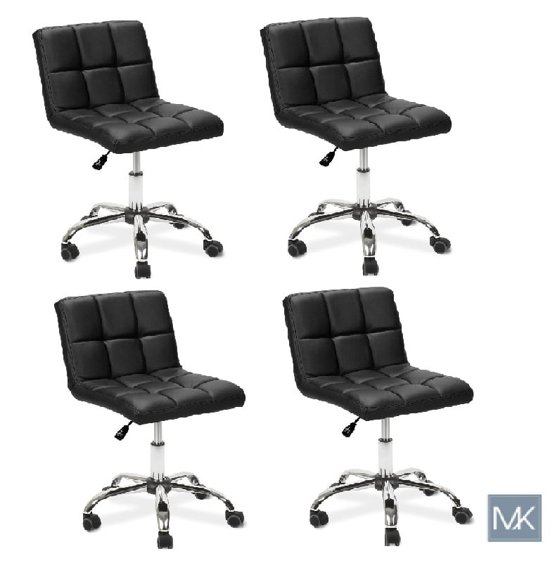 MAYAKOBA SET OF 4 Nail Salon Manicurist Chair TOTBLACK Thick Comfor Easy Glide Tall Back for
