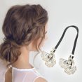 thumbnail image 2 of Unique Bargains 1 Pc Ginkgo Leaf Hair Clips for Home Gold Tone White, 2 of 5