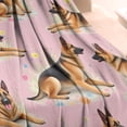 thumbnail image 3 of German Shepherd Blanket,Comfortable Soft Flannel Throw Blanket,All Season,Warm Lightweight Blankets for Sofa Bed Couch Living Room Chair,30"x40", 3 of 4