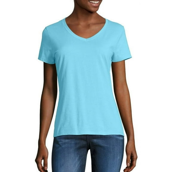 Hanes Women's X-temp Short Sleeve V-neck T-Shirt