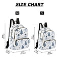 thumbnail image 2 of FORMRS Mini Backpack Purse for Women Travel Daypack Casual Shoulder Bag, Blue Cute Snowmen, 2 of 7
