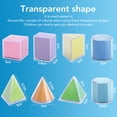 thumbnail image 3 of Geometric Solids, Transparent Removable Lids Educational Geometric Models with Folding Geometric Card Paper for Explore Geometry and Volume, 3 of 7