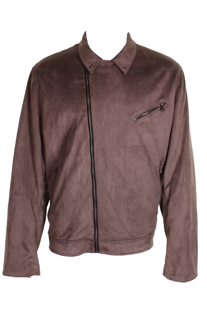 I-N-C Mens Faux Suede Motorcycle Jacket
