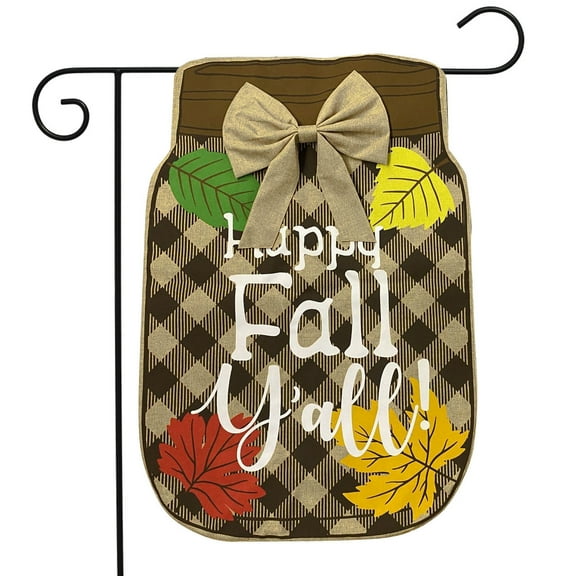 Briarwood Lane Fall Mason Jar Burlap Garden Flag