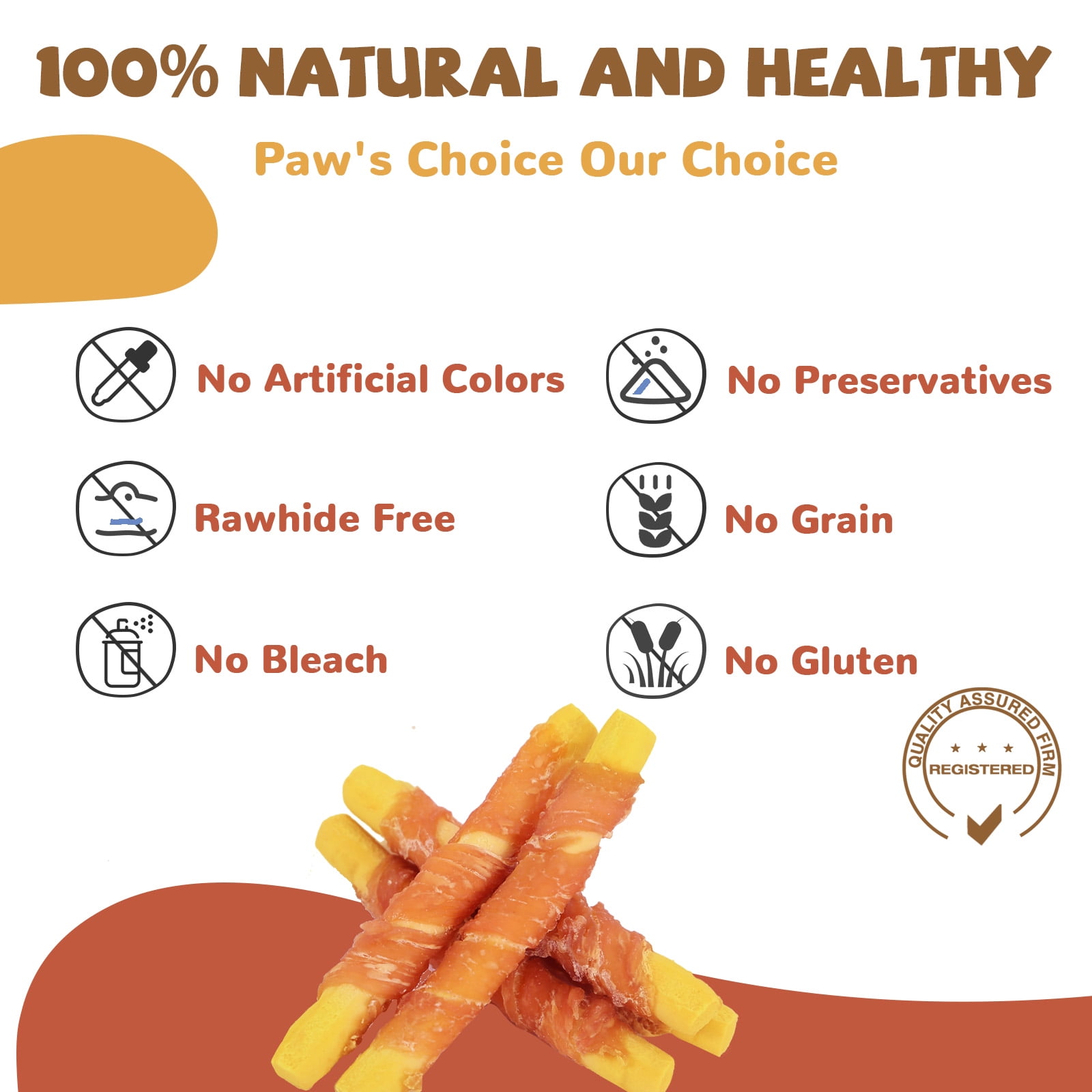 (2 pack) PAWUP Chicken Wrapped Pumpkin Biscuits Dog Treats, Rawhide Free, Promote Digestion Soft Chewy Dog Snacks for All Dogs, 10.6oz