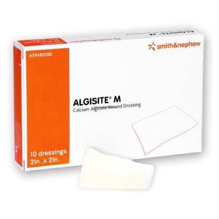 Smith & Nephew AlgiSite Calcium Alginate First Aid Gauze, 3.1 x 6.2 Inch, Box of 10