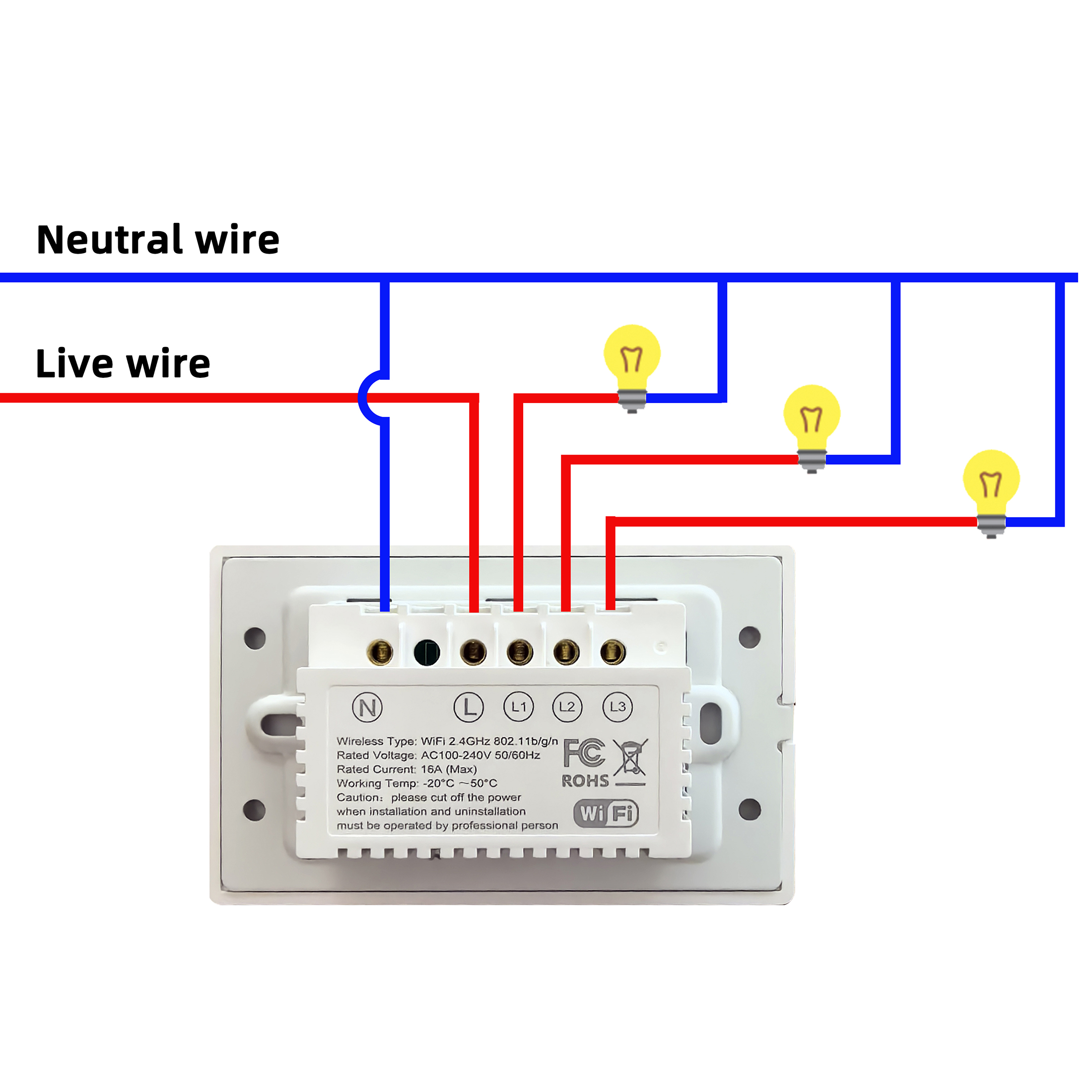 Wi-Fi Smart Light Switch Electrical Switch