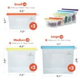 thumbnail image 6 of Homelux Theory Reusable Freezer Bags, Silicone Bag for Food and Snack, 6pcs, 6 of 6