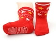 thumbnail image 6 of Fraobbg 12 Pack Baby Girls Non Slip Skid Crew Socks Toddlers Infant Cotton Grips Ankle Socks, 6 of 9