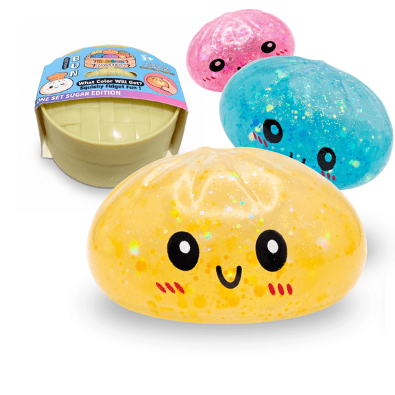 Dumpling Squishy Pack 3 Juguete Antiestres Mediano Sorpresa