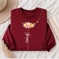 thumbnail image 4 of Jollimate Floral Jesus Sweatshirt, Women's Faith Sweatshirt, Religious Gift For Her, Believer Gift, 4 of 6