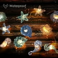 thumbnail image 6 of HIBIBUD 10ft LED Ocean String Lights Seashell Seahorse Conch Starfish Lights Battery Operated Waterproof Nautical Theme Lights for Home Party Decor, 6 of 7