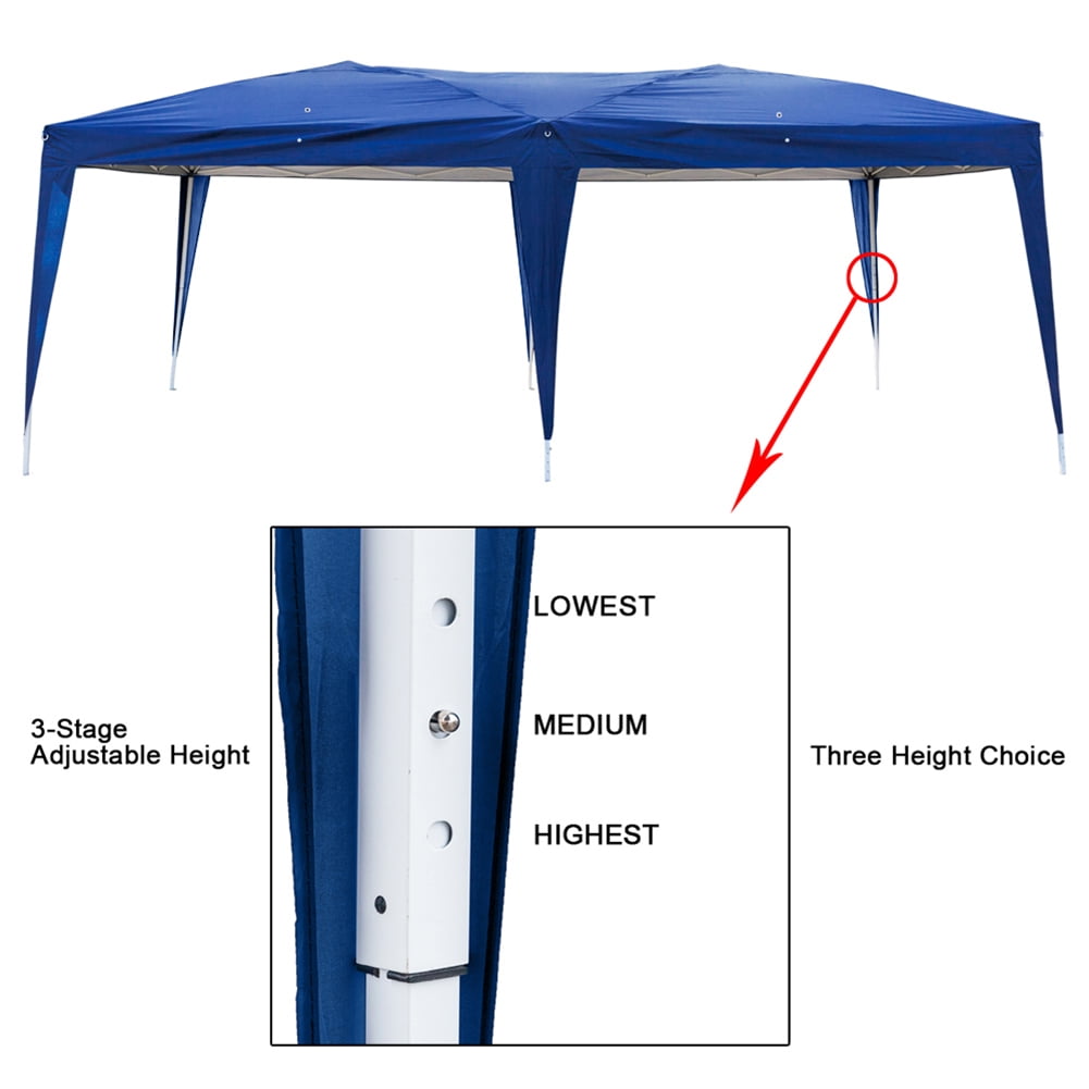Aimee Lii 180"x236" Canopy Tent Awnings for Decks, Backyard Canopy Gazebo, Outdoor Patio Awnings for Party BBQ Events, Easy Set Up, Waterproof, Blue