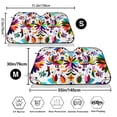 thumbnail image 3 of Haiem Mexican Bright Style Car Windshield Sun Shade - Blocks UV Rays Sun Visor Protector, Sunshade to Keep Your Vehicle Cool, Universal Fit SUV Van Sedan-Small, 3 of 7