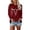 Brick Red, variant on LINGLANG Women’s Printed Long Sleeve Crewneck T Shirt Casual Graphic Top for Daily Wear under $5
