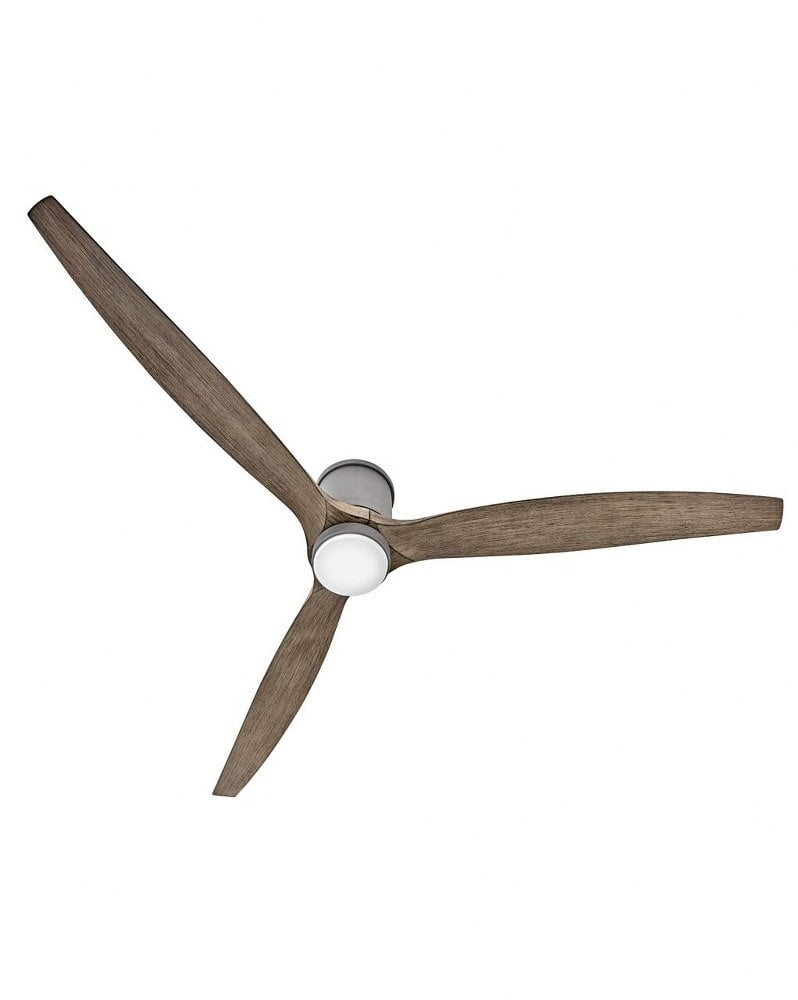 Hinkley Lighting - Hover Flush - 3 Blade Ceiling Fan with Light Kit In Modern