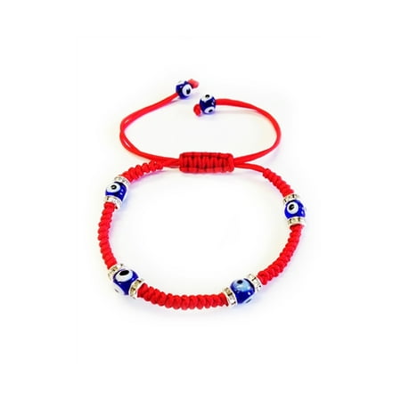 1 Red Kabbbalah Macrame Bracelet Evil Eye Bead Blue Hamsa Luck Charm Hand Adult