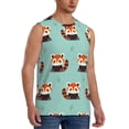 thumbnail image 2 of Bingfone Fox Pattern Men's Tank Tops Workout Sleeveless Tee Shirts Running Beach Tanks for Men-3X-Large, 2 of 4