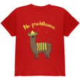 thumbnail image 1 of Cinco De Mayo Llama No Problem Problemo No Probllama Youth T Shirt Red YMD, 1 of 1