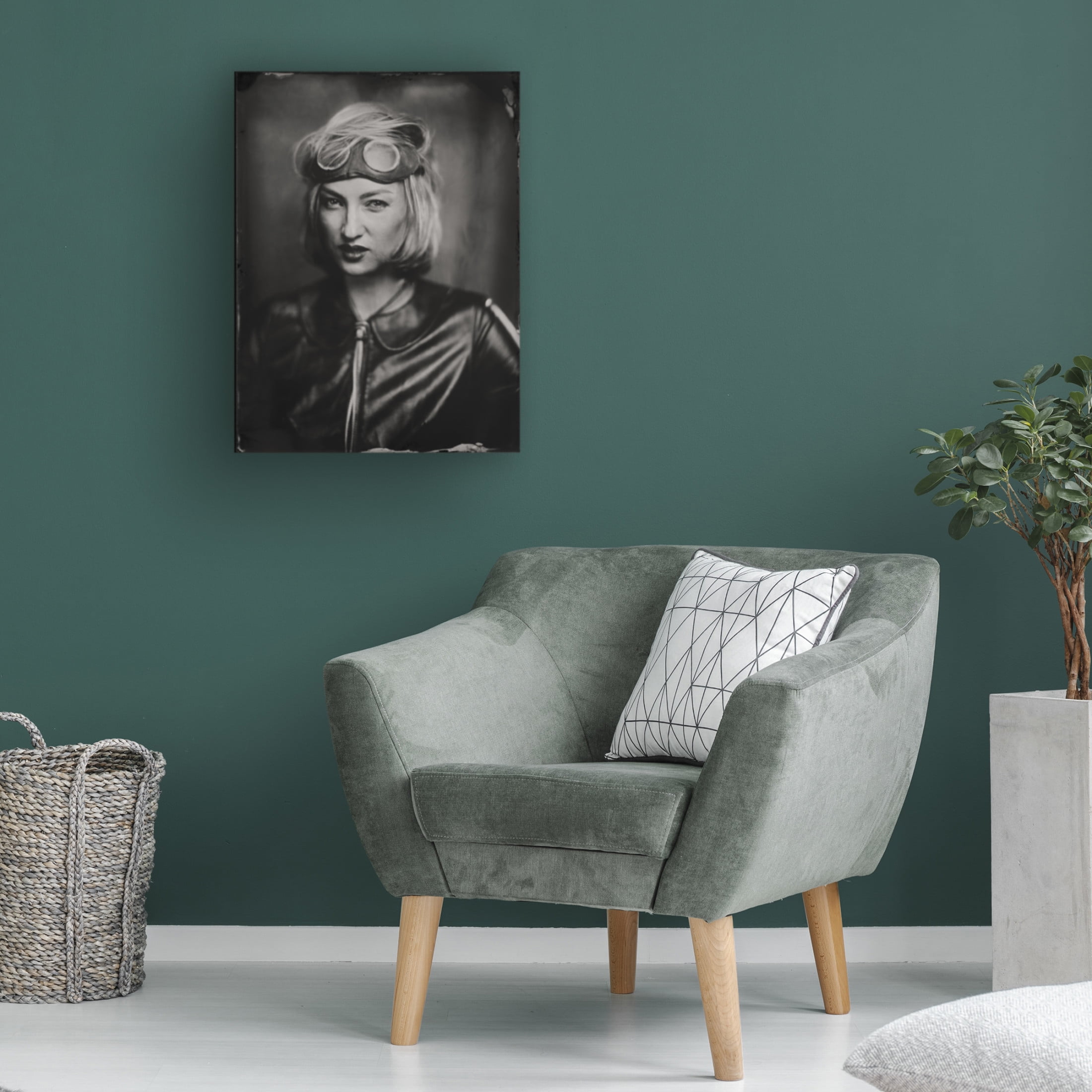 Canvas Wall Art - Dzmitry Az 'Olga, Wet Plate 18 X 24 Cm' Wall Art for Living Room, Bedroom, or Office D?cor by Trademark Fine Art - 14 x 19 Inches