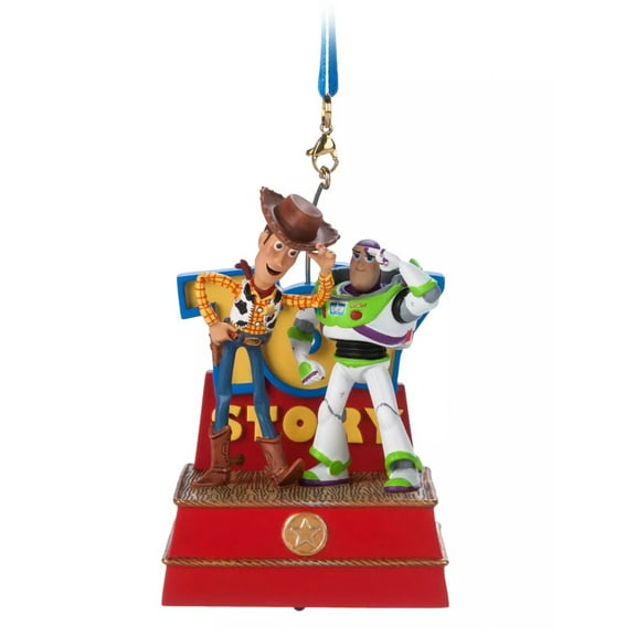 Disney Sketchbook Woody Buzz Toy Story Singing Christmas Ornament New With Tag