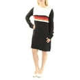 thumbnail image 3 of Free People Womens Colorblock Sweater Dress, Black, Large, 3 of 4
