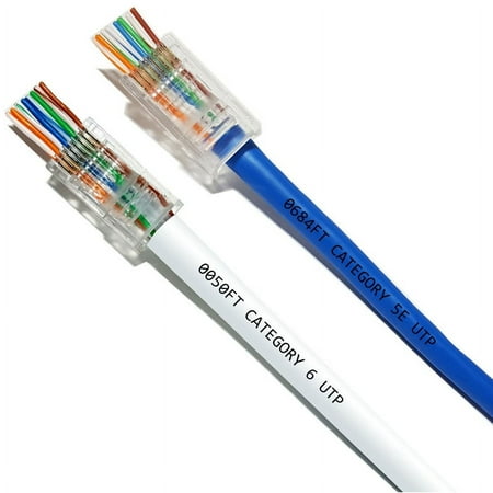 RJ45 Network Modular Plug 8P8C CAT5e Cable Connector End Pass Through (100 Pack) price history on PriceWatchPro