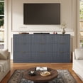 thumbnail image 2 of ASTUVIA 63" W Fluted 9 Drawer Dresser for Adult,Wooden Bedroom Dresser,Dresser TV Stand up to 70" for Living Room,Blue, 2 of 9