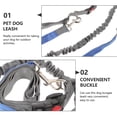 thumbnail image 3 of RENACLIPY 1Ensemble Laisse de Course pour Animaux Grise Réglable pour Chiens Marche 133x2.5in, 3 of 5