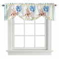 thumbnail image 2 of Pig Cow Tie Up Valances Curtain, Adjustable Kitchen Hen Chicks Blue Balloons Watercolor Animal Yellow Border Striped Valances for Windows Decor, Rod Pocket Short Curtains for Bedroom/Bathroom 60"x18", 2 of 9