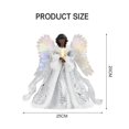 thumbnail image 3 of Christmas Tree Topper with Light 2D Acrylic Angel Reusable Xmas Tree Top Decor Festival Party Ornament, 3 of 3