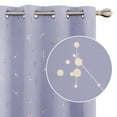 thumbnail image 4 of Deconovo Thermal Insulated Blackout Curtains for Halloween, Constellation Pattern Foil Printed Grommet Curtains, Room Darkening Curtains for Kitchen (52 x 54 Inch, 2 Panels, Light Purple), 4 of 6