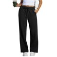 thumbnail image 2 of Stralyhd Wide Leg Sweatpants Women Trendy Relaxed Fit High Waisted Lounge Pants Baggy Casual Fall Comfy Drawstring Trousers Black XL, 2 of 5