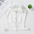 thumbnail image 6 of Womens Detachable Fake Collar Half Shirt Blouse False Faux Collar Tie White, 6 of 8
