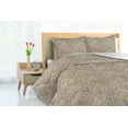 thumbnail image 3 of Ambesonne Vintage Down Alternative Quilt Comforter, Retro Artwork Roses Leaves, King, Eggshell Sage Green Taupe, 3 of 5