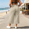 thumbnail image 5 of XAOFW Casual Capri Pants For Women Loose Fit Straight Leg Trousers High Waisted Work Pants With Pockets Trendy Bottoms XXXXL, 5 of 8