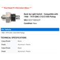 thumbnail image 2 of Back Up Light Switch - Compatible with 1968 - 1974 GMC C15/C1500 Pickup 1969 1970 1971 1972 1973, 2 of 2