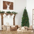 thumbnail image 2 of Patiojoy 4.5FT Pencil Christmas Tree  Hinged Artificial Slim Xmas Tree with Sturdy Metal Stand, 2 of 10