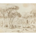 thumbnail image 3 of Jean-Honoré Fragonard 18x15 Black Modern Framed Museum Art Print Titled - Gardens of an Italian Villa (Villa Medici) (1773-1774), 3 of 5